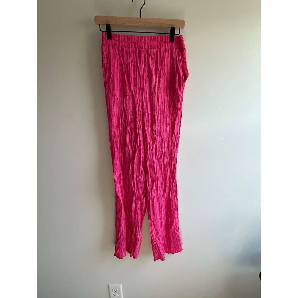 Women's Oversized Pleated 2 Piece Lounge Set Hot Pink Weekend Vibes Size 6 - Picture 12 of 13